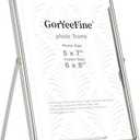 Silver Floating Photo Frame for, Adjustable Tabletop/Shelf Picture Frames, Premium Gift Floating Frame for Wedding,Thanksgiving, Christmas,Birthday,Home or Office Decor, Size: 6x8'' For 5x7''(1PK)