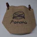 Kamehame Potato and Onion Storage Baskets Pack of 2, Lined Burlap Pantry Storage Bins for Potato Onion  with Handles