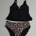 EoMenie Women's Tankini Swimsuits Twist Front Tummy Control High Waisted Bikini Sets Two Piece Bathing Suits XL