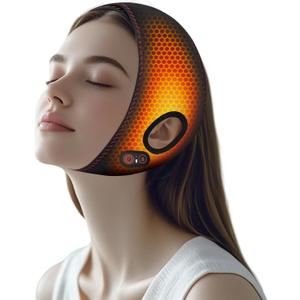 TMJ Relief Products Jaw Heating Pad for Jaw Pain Relief, 5000mAh Rechargeable 3 Temperature Electric Face Heating Pad with Timer, Wearable Jaw Wrap and Heating Relief Tool for Face Pain
