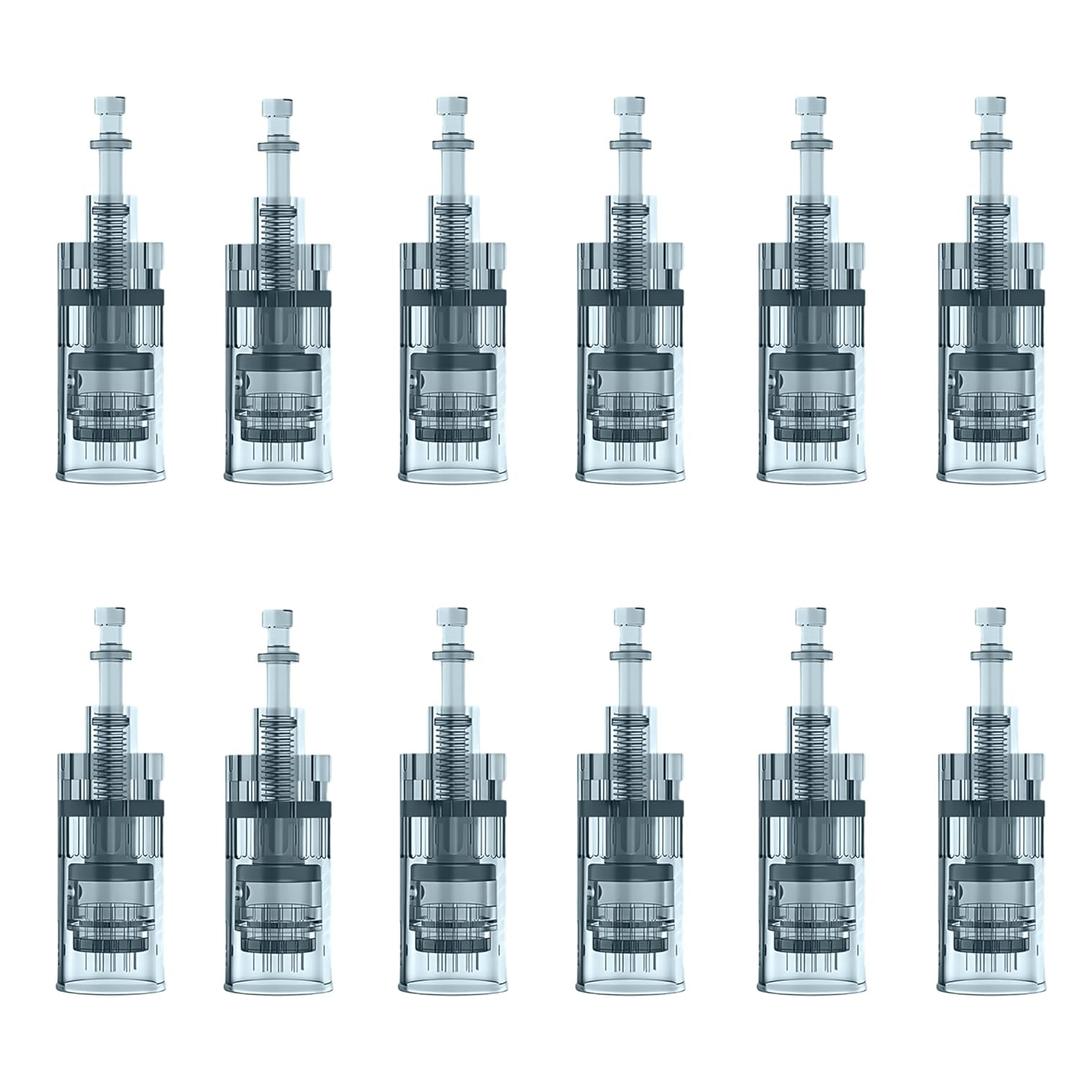 Microneedling Derma Roller Pen Cartridges (12pcs* 36 pin 0.25mm) for M8,M7 at Home Use