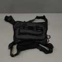 Breathable Chest Bag with Phone Pocket and Reflective Strips for Snowboarding Cycling Running and Streetwear (Grey)