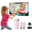 AR Motion Game Console for Kids: Plug and Play TV Video Game System for Indoor Physical Play Interactive Family Fun Game Nights Parties Playtime - Great Gift for Boys Girls (Pink&White)
