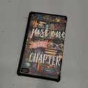 Case for Kindle Fire 7 Tablet 2019 2017 Release 9th 7th Generation, Book Lovers Lightweight PU Leather Stand Protective Cover with Auto Sleep Wake, Just one More Chapter