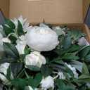 Ling's Moment White Bridal Bouquet Cascading, Ivory Wedding Bouquets for Bride, 15 Inch Bride Bouquets for Wedding Artificial Flowers Bouquets