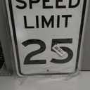 SmartSign 18 x 12 inch Speed Limit 25 Metal Sign, 63 mil Aluminum, 3M Laminated Engineer Grade Reflective Material, Black and White, Made in USA