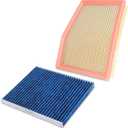 Cabin & Engine Air Filter Fit for Chrysler Grand Caravan 2021-2024 V6 3.6L, Pacifica 2017-2026 V6 3.6L (Not for Hybrid) Activated Carbon Cabin Filter Replacement CA12091 68214516AA CF12283
