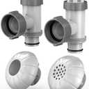 POOLHACKER Above Ground Pool Parts, Pool Accessories and Parts Includes Plunger Valve, Pool Inlet Nozzlet and Outlet Strainer Part Set, Above Ground Swimming Pool Plunger Valves Replacement Part