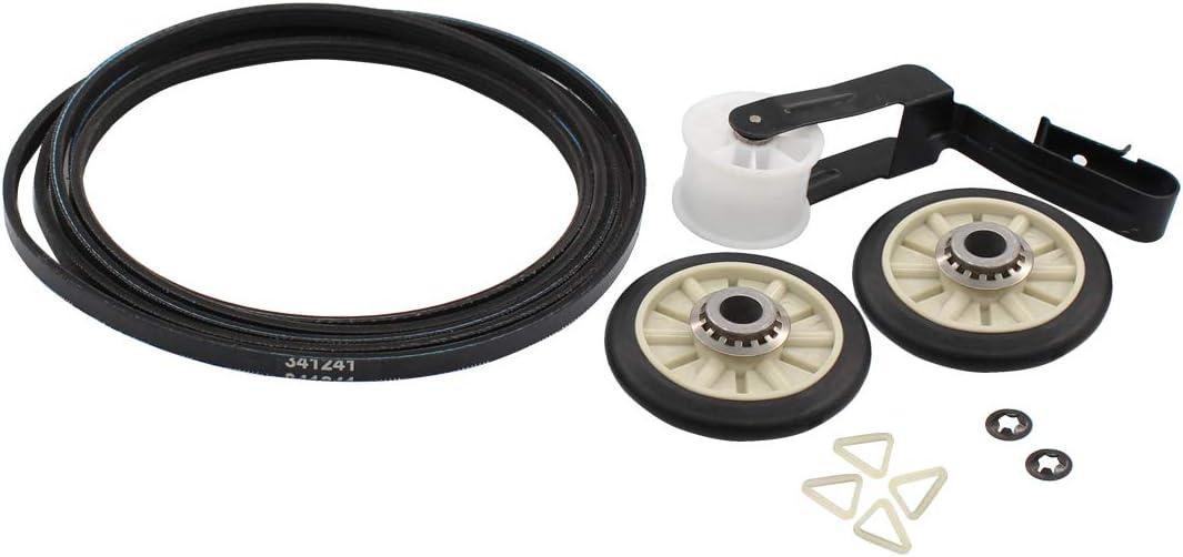 ApplianPar 4392065 Dryer Repair Kit with 341241 Belt 691366 Idler 349241t Drum Rollers For Whirlpool Kenmore Sears Kirkland Roper Dryer 279948 587636 80046 AP3131942
