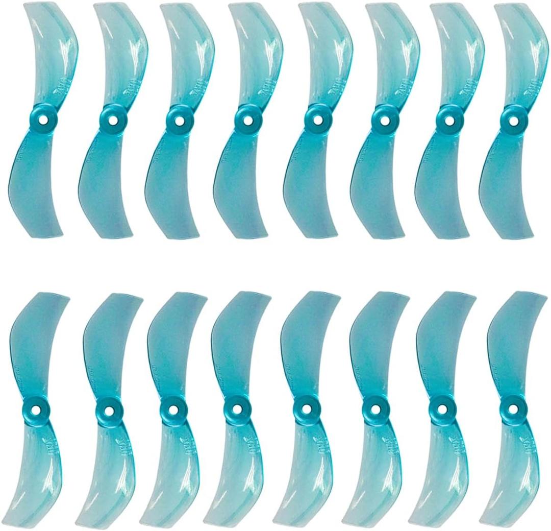 Gemfan 16Pcs 40mm 2-Blade Props 1610 Propeller 1.5mm Hole for FPV Racing Freestyle Tinywhoop Drones Like Mobula 7(Blue 8CW 8CCW)