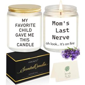 Gifts for Mom from Daughter Son, Best Mom Gifts, Funny Birthday Gifts for Mom, Mothers Day, Christmas Day, Cool Thanksgiving Gifts for Mom Stepmother Adoptive Mother, Mom's Last Nerve Candle(14oz)