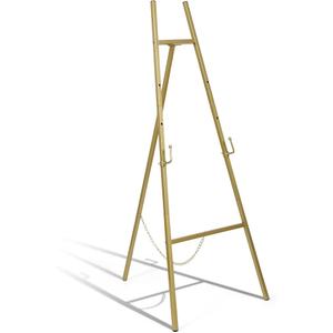 ARTASY 50" Gold Easel Stand for Wedding Signs, Posters, Portable Artist Easel for Painting Canvas, Large Display Easel for Home and Office