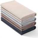 Homaxy 100% Cotton Waffle Weave Kitchen Towels - 4 Pack Soft and Absorbent Dish Towels - 16 x 26 Inches Quick Dry Hand Towels - Beige/Dark Grey/Brown/Light Grey