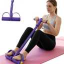 2 x Pedal Resistance Bands with Handles, Multifunction Tension Rope for Arm, Leg, Waist and Shoulder Training
