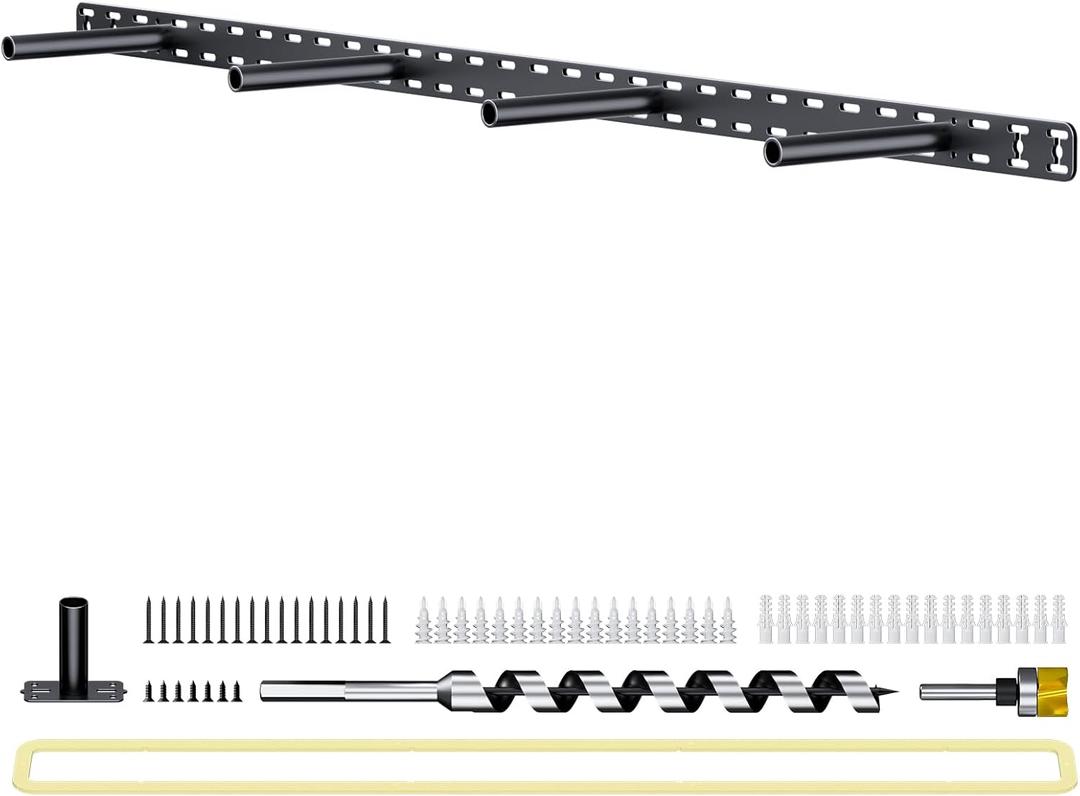 1 Pack Large Shelf Brackets Long Floating Shelf Bracket Invisible Floating Shelf Hardware Heavy Duty Floating Mantel Brackets(43"X8"X1.5" with Tools)