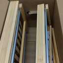 Wooden Shower Bench Seat with Shelf & Handle, Non-Slip Bath Stool with Soft Cushion, 220lbs Portable Entryway Shoe Bench, For Adults, Elderly, Disabled, Waterproof & Easy to Assemble (Bamboo color)