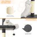 Floor to Ceiling Cat Tree, Cat Tower with Adjustable Height 98-110 Inches, 5 Tiers Tall Cat Tree Floor to Ceiling with Cozy Bed,Platforms, Sisal Scratching Posts for Cats Gray