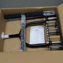 RIFPOD Lawn Aerator, Automatic Dirt and Leaf Clean Design, Heavy Duty Manual Lawn Aerator Tool with 15 Iron Spikes, Height Adjustable, Yard Grass Aerator for Lawn(Black)