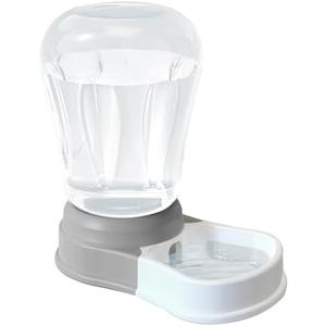 STALTWO 1.58 Gallon Automatic Dog Water Bowl Dispenser, Large Capacity Water Feeder for Cats and Dogs, BPA-Free, 1.58 Gallon Grey