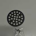 Screw-in Round Shower Drain Cover Replacement Floor Drainer with Screws (Black)