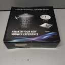 Shower Head Combo,10 Inch High Pressure Rain Shower Head with 11 Inch Adjustable Extension Arm and 5 Settings Handheld ,Powerful Shower Spray Against Low Pressure Water with Long Hose (Chrome)