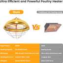 Hanging Chicken Coop Heater, 300W 2 Heating Levels Premium Waterproof Heaters for Chicks Brooder Pen, Duck, Pet House, Poultry, Greenhouse Plant