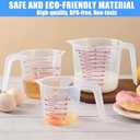 2 x DTDNZKN 3 Pack Measuring Cup Set, Includes 250Ml (1-Cup), 500Ml (2-Cup) and 1000Ml (4-Cup) Plastic Liquid Measuring Cups- Baking, Cooking, Mixing & Measuring Cups, Essential Kitchen Tools
