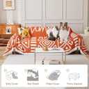 Boho Sofa Cover for Couch and Loveseat - Soft Chenille Furniture Protector for Dogs, 3 Cushion Couch Throw Cover, Pet Furniture Protector - Thick and Washable (Large:71"x118", Tassel Orange)