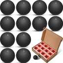 12 Pcs Squash Ball Professional Squash Ball High Reliability Practical to Use Excellent Performance Rubber for Training Practice and Competition (black)