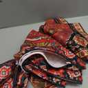 Britimes Throw Pillow Covers Geometric Kilim Moroccan Home Decor Set of 4 Oriental Ikat Pillow Cases Living Room Decorative 18 x 18 Inches Cushion Couch Sofa Pillowcases Colorful Red Tribal