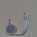 LISEN Multi Charging Cable 3 in 1 iPhone 16 Charger Cord, Retractable Car Charger Type C Cable, Retractable iPhone Charger Cord with Type C/L/Micro USB for iPhone/Samsung/PS/Kindle,Blue