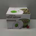 Farberware Easy to use pro Pump Spinner with Bowl, Colander and Built in draining System for Fresh, Crisp, Clean Salad and Produce, 6.6 quart, Green