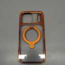 CASEKOO Glossy 360 Spin Magnetic Stand for iPhone 17 Pro Max Case [Fit for MagSafe][17FT Military Protection] Slim Hand-Polished Frame Titanium Alloy Sturdy Stand 6.9", Glossy Cosmic Orange