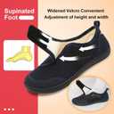 LeIsfIt Slippers for Men Wide House Shoes Adjustable Diabetic House Slippers Arthritis Edema Slipper Shoes Indoor Outdoor Navy Size 9 (L)