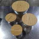 Stackable Space-Saving Set of 5 Nesting Glass Bowls with Bamboo Lids for Foodprep, Storage, Baking, Mixing & Cooking, Microwave & Oven Safe BPA Free Heat Resistant Inert Borosilicate Glass