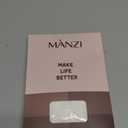 MANZI Shiny Pantyhose for Women 2 Pairs Shimmer Sheer Tights Ultra Silky (Small-Medium, White)