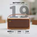 Edifier Retro Wood Bluetooth Speaker, Wireless Portable Speakers with 40W Hi-Res Audio, Stereo Pairing ConneX App, USB and TF Card Brown
