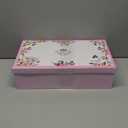 fanquare Colorful Floral Porcelain Coffee Cups with Saucers, British Tea Cups Set for 6, Classic Rose Tea Party Set for Women (Yellow and Blue)