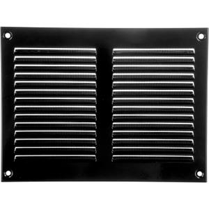 Repa Market Black Air Vent Cover 8" x 6" Inch (Outer Dimensions) - Steel Return Air Grilles - for Ceiling and Sidewall - HVAC - with Protection Screen (7.87" x 5.90" Inch)