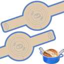 Silicone Bread Sling for Dutch Oven, Silicone Sourdough Baking Sling Non-Stick & Easy Transfer, Sourdough Mat for Bread Baking Supplies - 2PCS (Dark Blue)