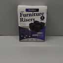 Bed Risers Furniture Risers Heavy-Duty Rectangular Adjustable Block Lift to 3 inches and 4.3 inches Desk, Sofa, Chair Legs, Refrigerator, Washing Machine Support up to 4000 pounds (Square-black-4 Pack)