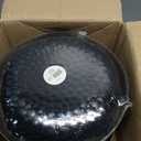 Disposable 7" Organic Hammered Collection Black with Gold RIM Plastic Salad /Desert Plates for Elegant parties, Weddings & All occasions.: 120CT
