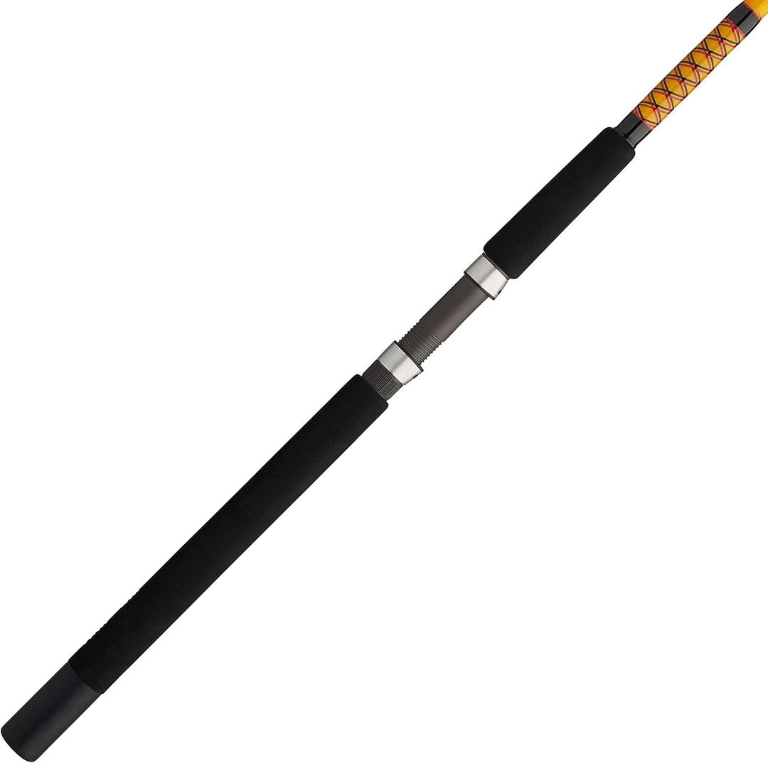 Ugly Stik unisex adult New Model spinning fishing rod, Black/Red/Yellow, 8 - Medium Heavy 20-40lb 2pc US