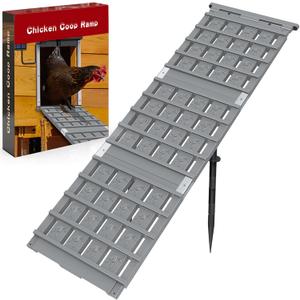 Chicken Coop Ramp, Ladder Length Adjustable for Henhouse, Coop Steps for Feet Problem or Cannot Fly Chickens, Sturdy, Rot-Resistant, Waterproof