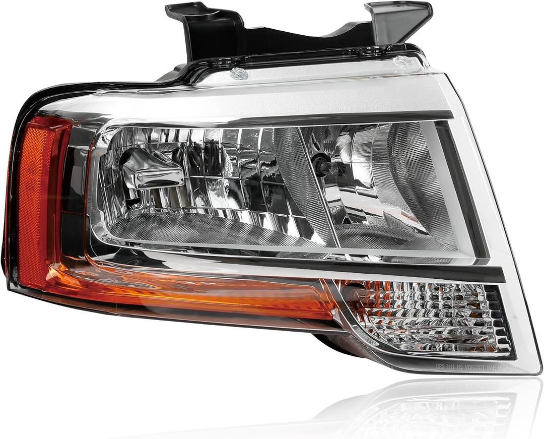 Chrome Headlights Compatible with 2015-2017 Ford Expedition XL,XLT