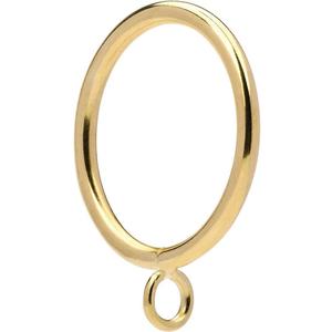 72Pcs 1.5-Inch Inner Diameter Metal Curtain Rings with Eyelets,Fits Up to 1 1/4-Inch Rod,4 mm Diameter Wire (Gold-72pcs)