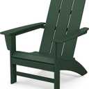 POLYWOOD Modern Adirondack Chair – All-Weather Outdoor Lawn Adirondack Chairs – HDPE, Fade-Resistant & Durable Outdoor Furniture – For Patio, Deck & Fire Pit Chairs – Green, 32.11in. x 29.25in. x 34.66in.