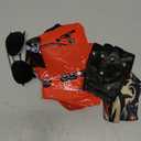 7Pcs Kids Rockstar Costume Set with Inflatable Guitar, Women's Premium Rocker Outfit Heavy Metal Accessories, Ultimate Rock Look for Halloween Party, Girls & Boys