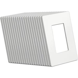 BESTTEN (20 Pack) USWP4 Matte White Series 1Gang Decorator Screwless Wall Plate, Decor Outlet Cover, H4.69” x W2.91”, for Light Switch, Dimmer, USB, GFCI, Receptacle