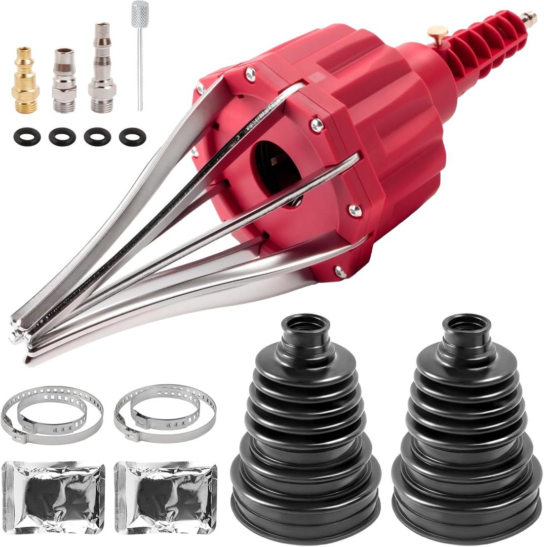 Pneumatic CV Joint Boot Installation Tool, Universal Pneumatic CV Joint Boot Expander Tool and 2 sets of CV Joint Boot (fit Shaft Size 26mm-34mm) Repair Kits, suitable for most vehicle models